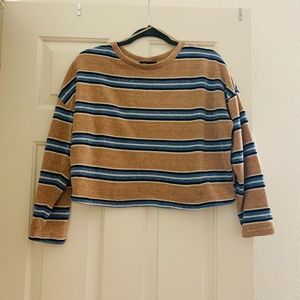 New Look Striped Sweater [Blue and Brown/Tan]